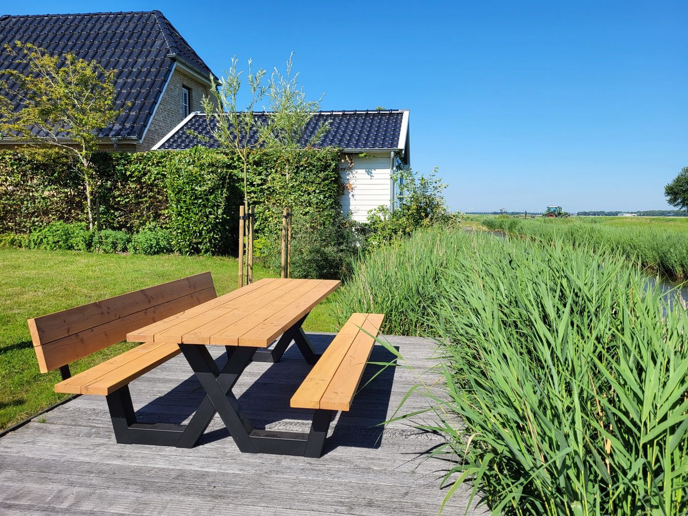 Picknicktisch Industrial Bohlen, Ansicht 4